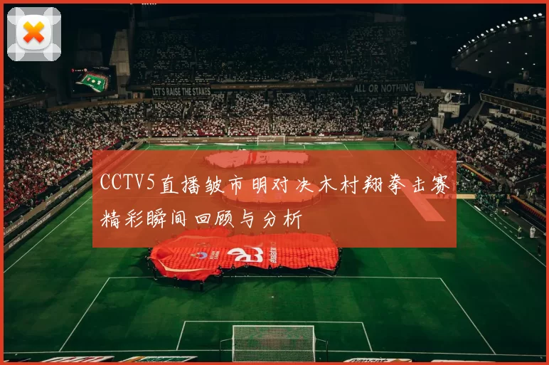 CCTV5直播皱市明对决木村翔拳击赛精彩瞬间回顾与分析